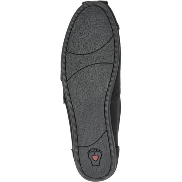 Black Ballet Flats | Memory Foam Footbed | Vegan & Charitable | Machine Washable - Picture 7 of 8